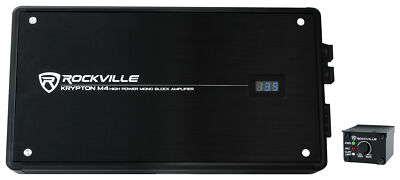 Rockville Krypton-M4 6000 Watt Peak / 1500w RMS Mono 1 Ohm Car Amplifier Amp