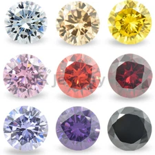 1.0~10mm 100pcs Round Colors Loose Cubic Zirconia AAAAA CZ stone Gemstone Jewelr
