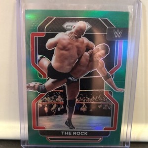 2022 Panini Prizm WWE - Green Prizm #191 The Rock