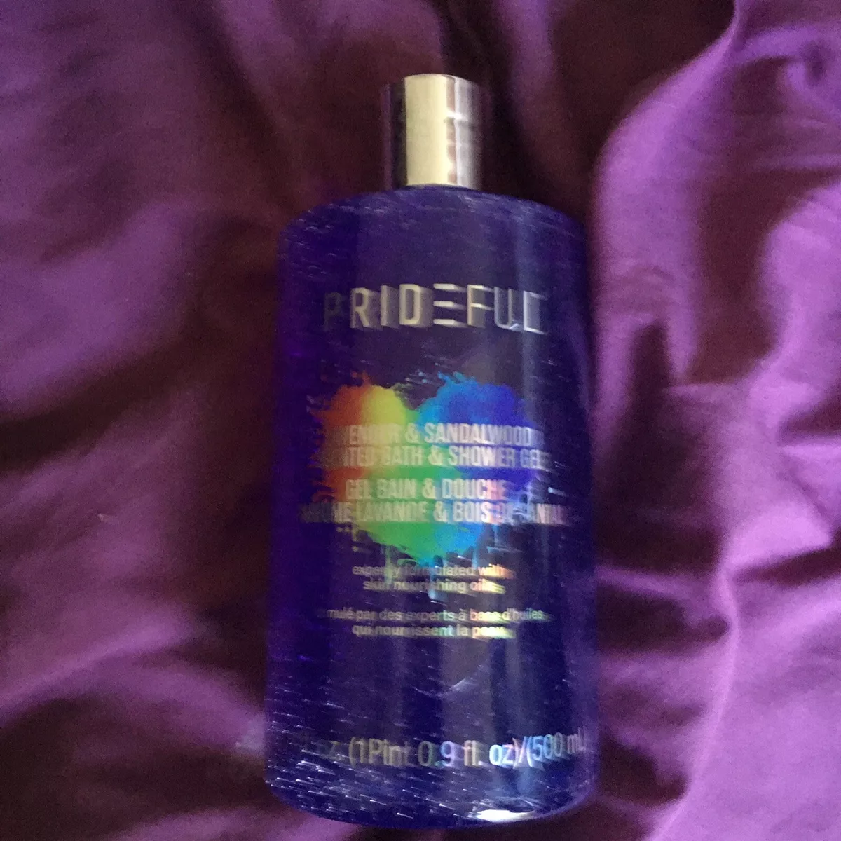 New Sealed Prideful Lavender Sandalwood Scented Bath Shower Gel 16.9 Fl Oz 500ml