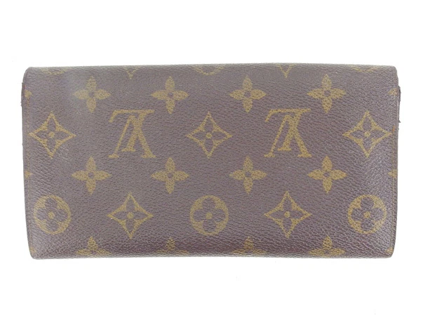 Louis Vuitton Wallet Purse Long Wallet Monogram Brown Woman Authentic Used  Y4283