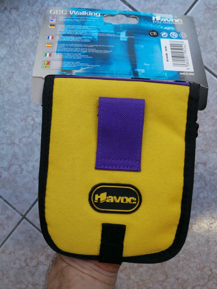 HAVOC GBC WALKING Borsa tracolla in poliestere per Gameboy Game Boy Color NUOVA - Immagine 2 di 2