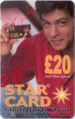 UK Remote Memory Prepaid Star Card Telefonkarten Shah Rukh Khan 7