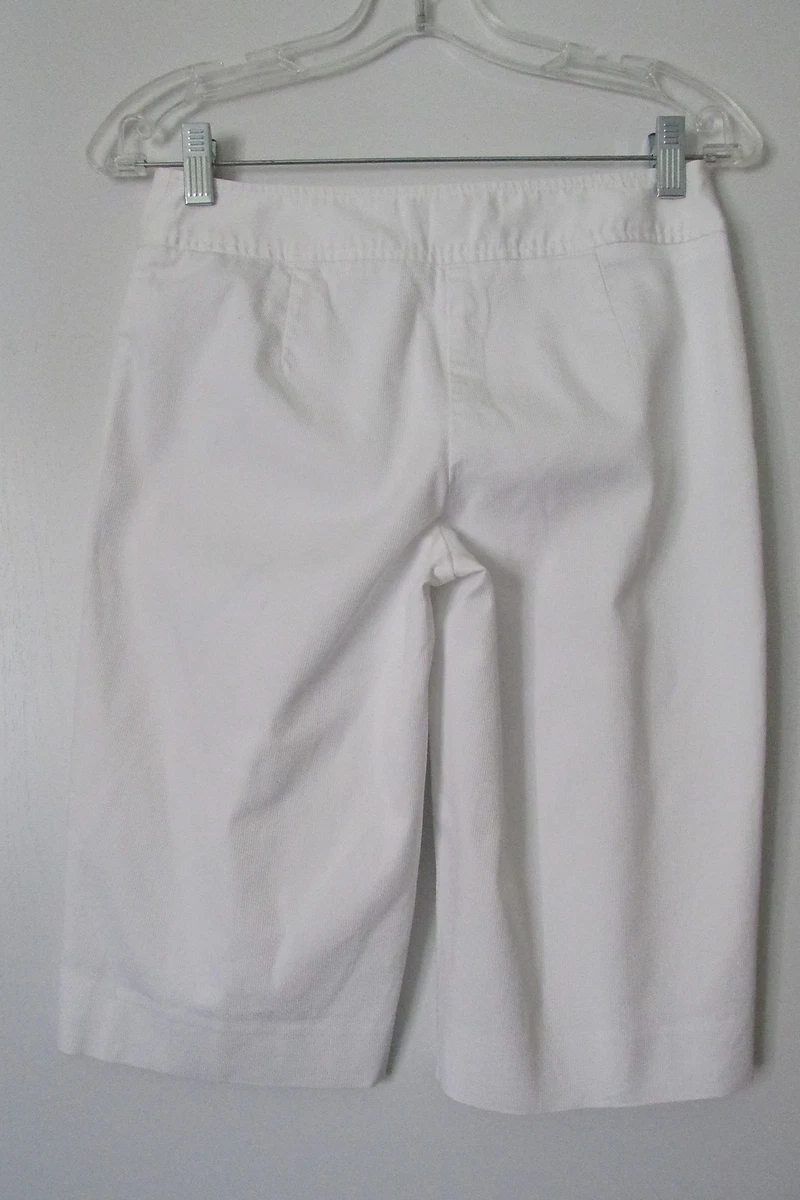 White House Black Market White Lined Dressy Bermuda Shorts SIZE 0