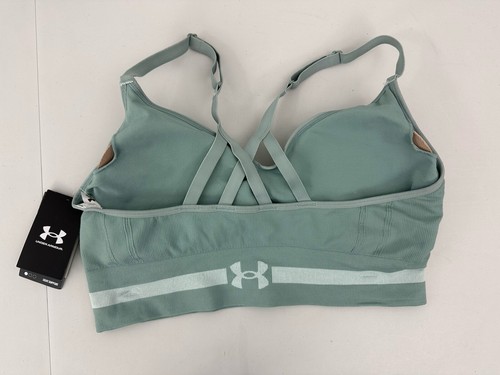 Under Armour Women's XL Seamless Low Impact Long Sports Bra Opal Green NWT - Picture 6 of 13