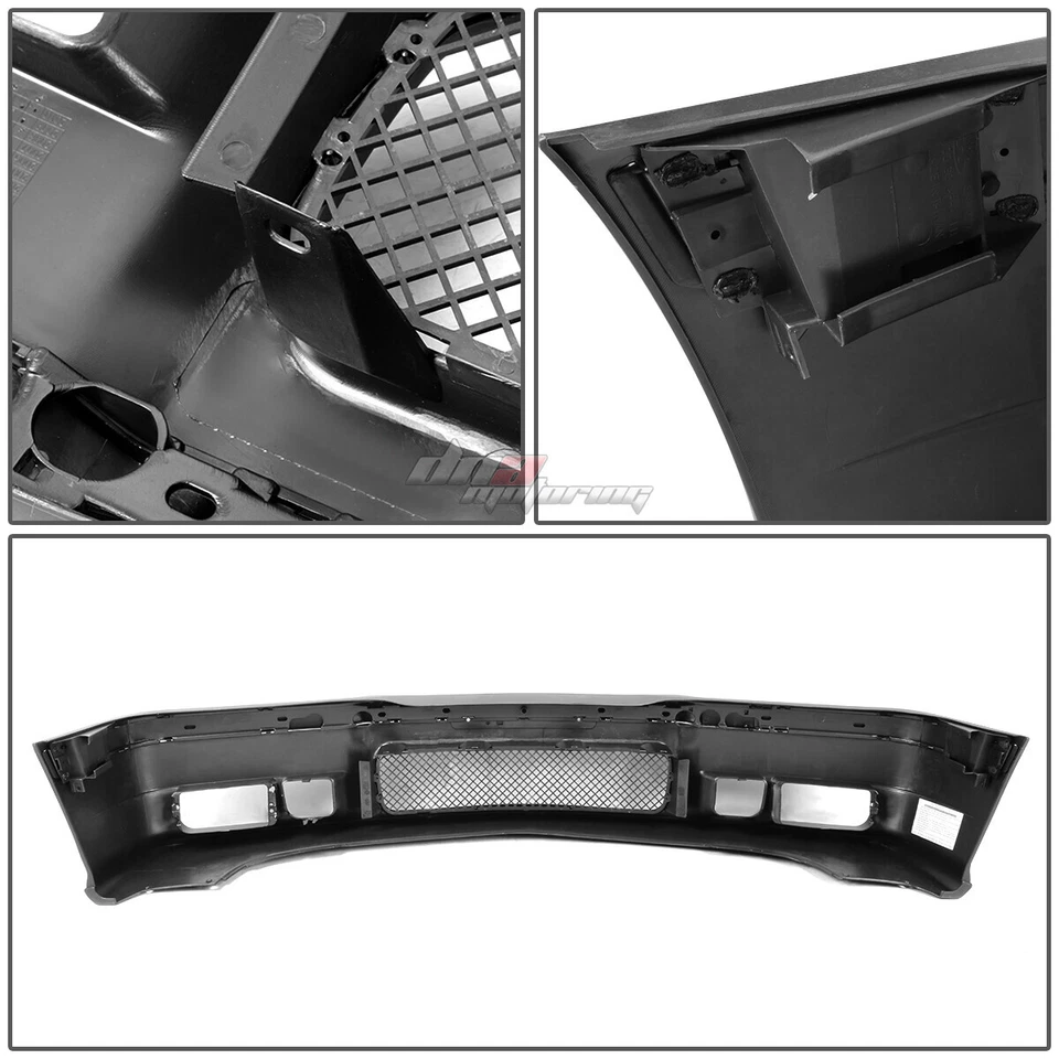 FOR 92-99 BMW E36 3SERIES 1PC M3 STYLE ABS FRONT BUMPER COVER BODY KIT+GRILLE - Image 4 of 4