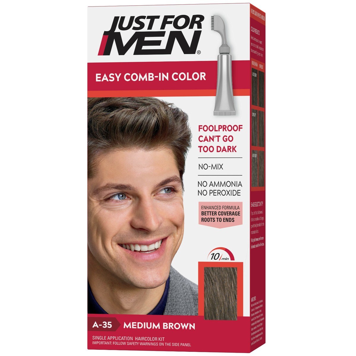 Just For Men HAIR COLOR MEDIUM BROWN A-35 EASY COMB-IN APPLICATOR