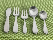 Towle CONTOUR Stainless Living Satin Bevel Outline Smart Choice Flatware B79G