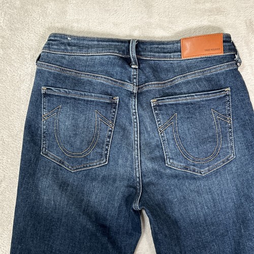 True Religion Halle High Rise Super Skinny Jeans Damen 28W Stretch Dark Wash - Bild 4 von 13