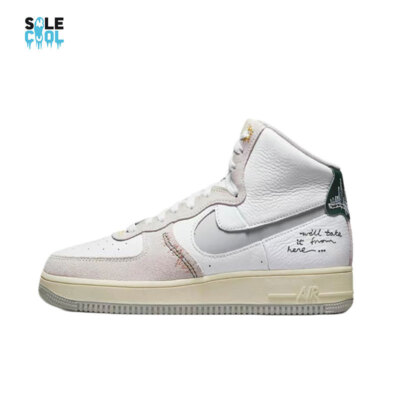 Nike Women\'s White High-Top Sneakers with Cork-Texture Swoosh Plant Cork Pack: Behind the Design. Nike ID main image 4