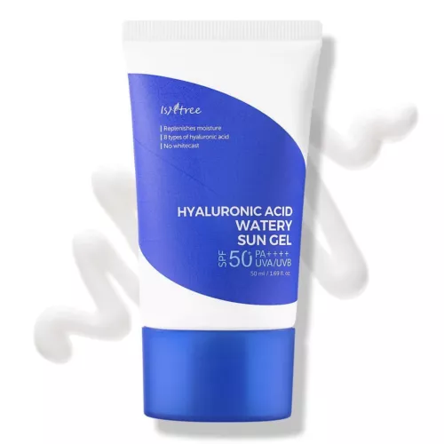 ISNTREE Hyaluronic Acid Watery Sun Gel SPF 50+ PA++++ 1.69 Fl Oz, 8 Types of Hya