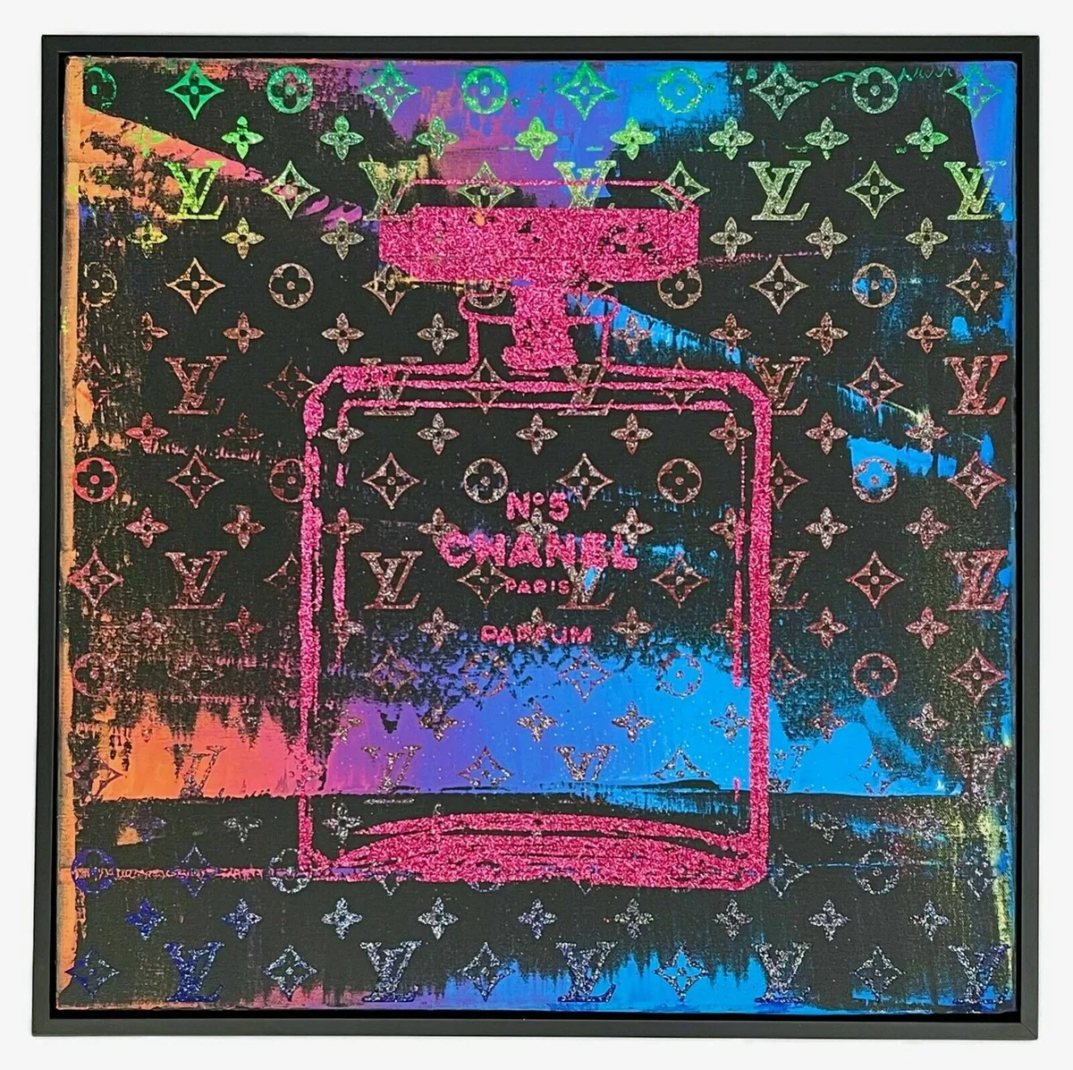 Shane Bowden CHANEL & LV Louis COCO Acrylic on Canvas Art 20" x  20" Limited Run