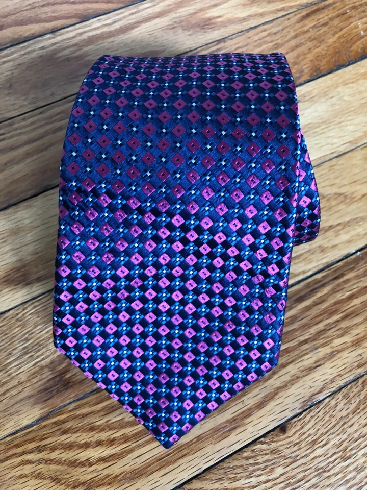 Jones New York Mens Neck tie 57"Lx4"W pink purple blue multicolor - Image 2 of 4