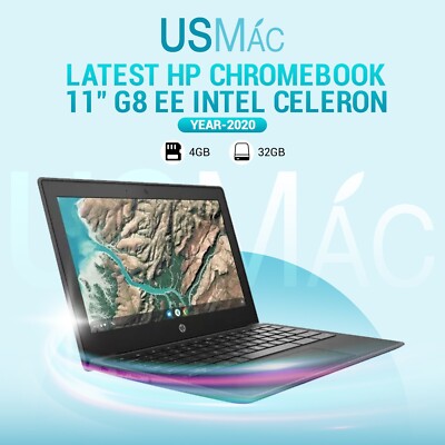 Refurbished HP Chromebook 11A G8 EE | Non-Touch | 4GB 32GB | Black