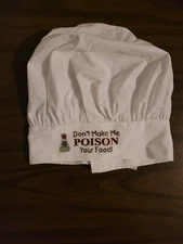 Funny Costume Chef Hat Halloween White Dont Make me Poison Your Food