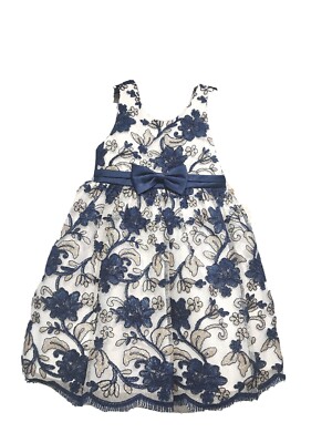 Beautiful Girls Dress  4t Special occasion blue and white 