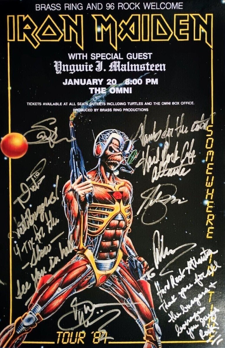1987 IRON MAIDEN concert Poster Wall Art print 11x17in Facsimile