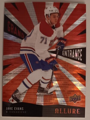 2020-21 Allure Jake Evans Red Grand Entrance Card # GE-8 Montreal Canadians