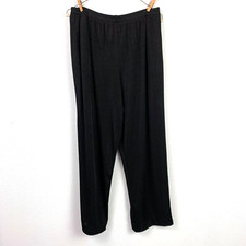 Vintage Leslie Fay Haberdashery Black Trousers Pants Womens Large Petite