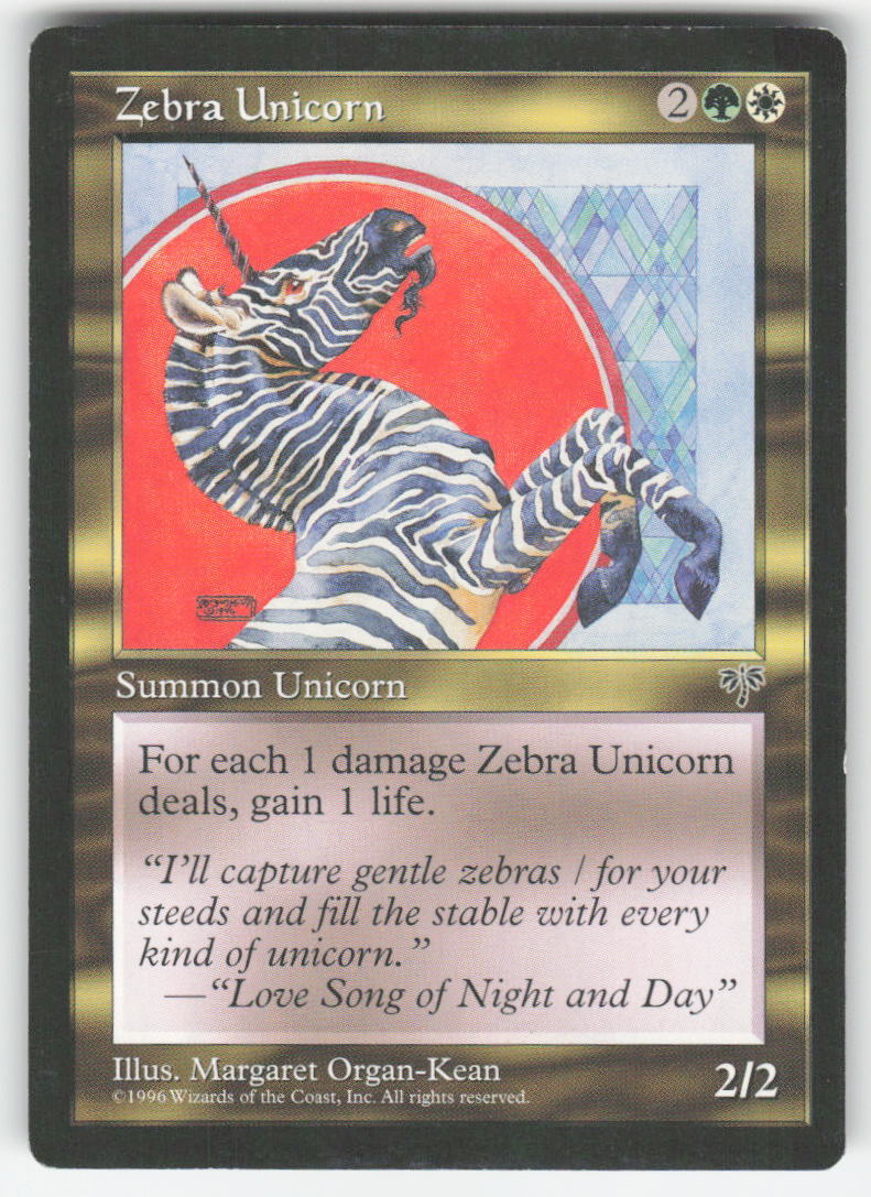 Magic The Gathering MTG Mirage Zebra Unicorn | eBay