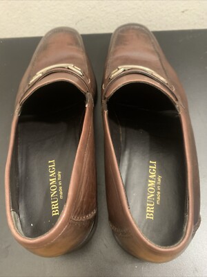 BRUNO MAGLI Brown HORSE BIT ITALY MADE LOAFERS 10.5 M $695  display picture 3