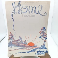 Vintage 1920s Sheet Music "Home" By Peter Van Steeden and Harry Clarkson