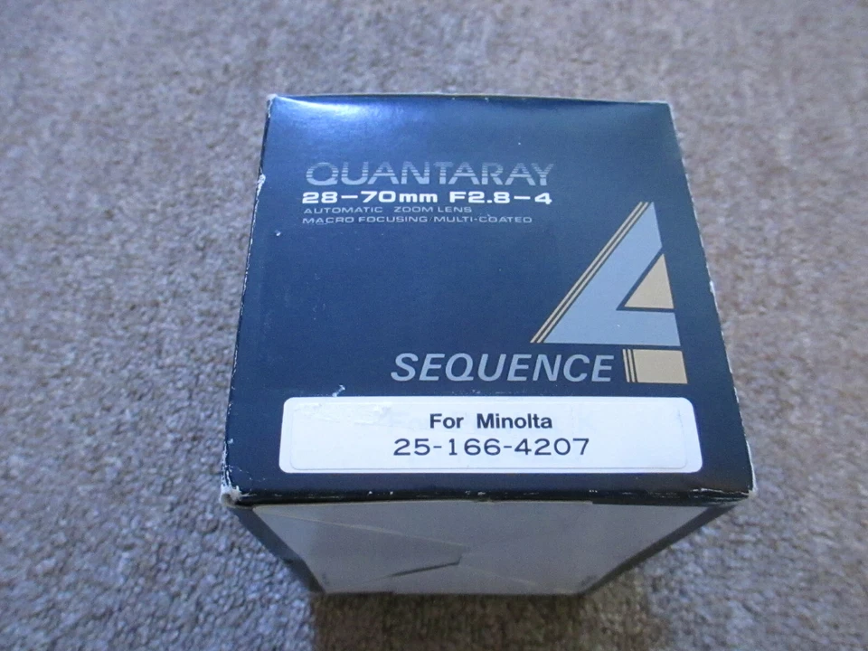 New QUANTARAY 28-70mm F2.8-4 LENS for Minolta 25-166-4207 - Image 2 of 4