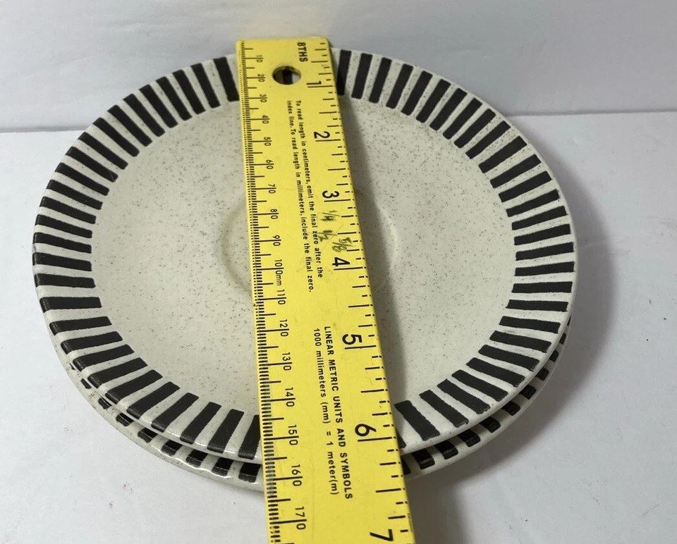 VTG Sango Teacup Saucers Speckled Stoneware PATIO SAND #6164 Set Of 2 EUC - Image 4 of 4