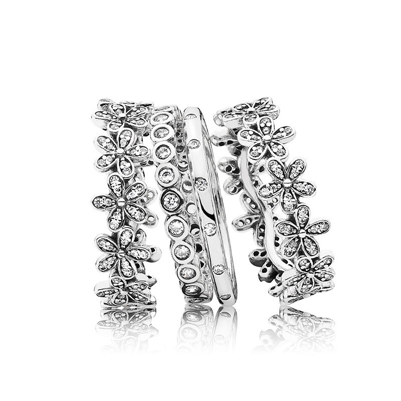 NEW Authentic PANDORA 925 Ale Sparkle Dazzling Daisy CZ Stackable