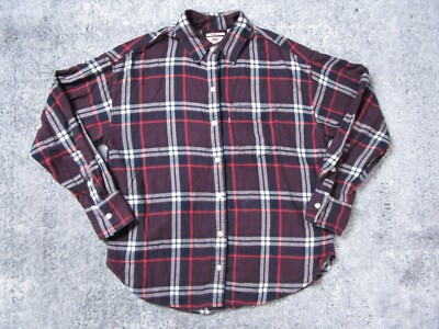 Levi's Shirt Mens XS Flannel Dress Relaxed Fit Red Long Sleeve Collared Casual