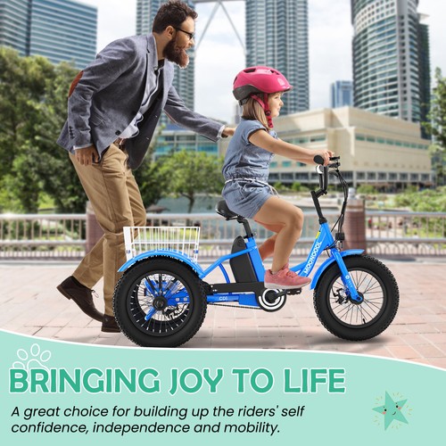 16" Electric Tricycle for Youth Kids 250W 24V Electric Trike Bike Christmas Gift - Picture 3 of 15