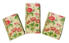 Set of 3 Carol Wilson Purse Embossed Note Pad Address Book Pink Poppy Shopping