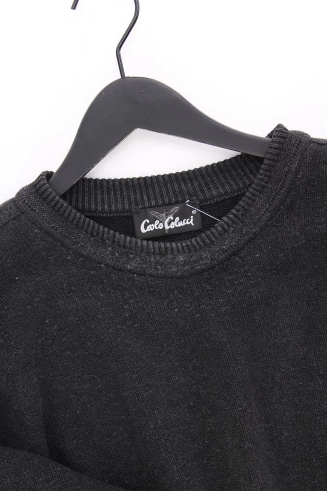 ✅ Carlo Colucci maglione per uomo taglia 54, XL vintage grigio di cotone ✅ - Imagen 2 de 4