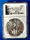 2012-W American Silver Eagle MS70 NGC UNC $1  West Point Label 967