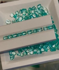 Beautiful 6x4mm 100% Natural Colombian Emerald 10 Pieces