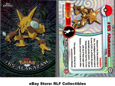 1999 Pokemon, Topps Chrome, #65 Alakazam, Foil | eBay