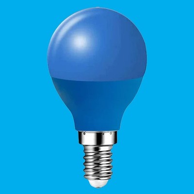 5x 4W blaue farbige LED G45 Party Golf runde kleine Schraube Glühbirne SES E14 