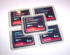 5 New 4GB SanDisk Extreme III Compact Flash Memory Cards 4 GB CompactFlash Cards