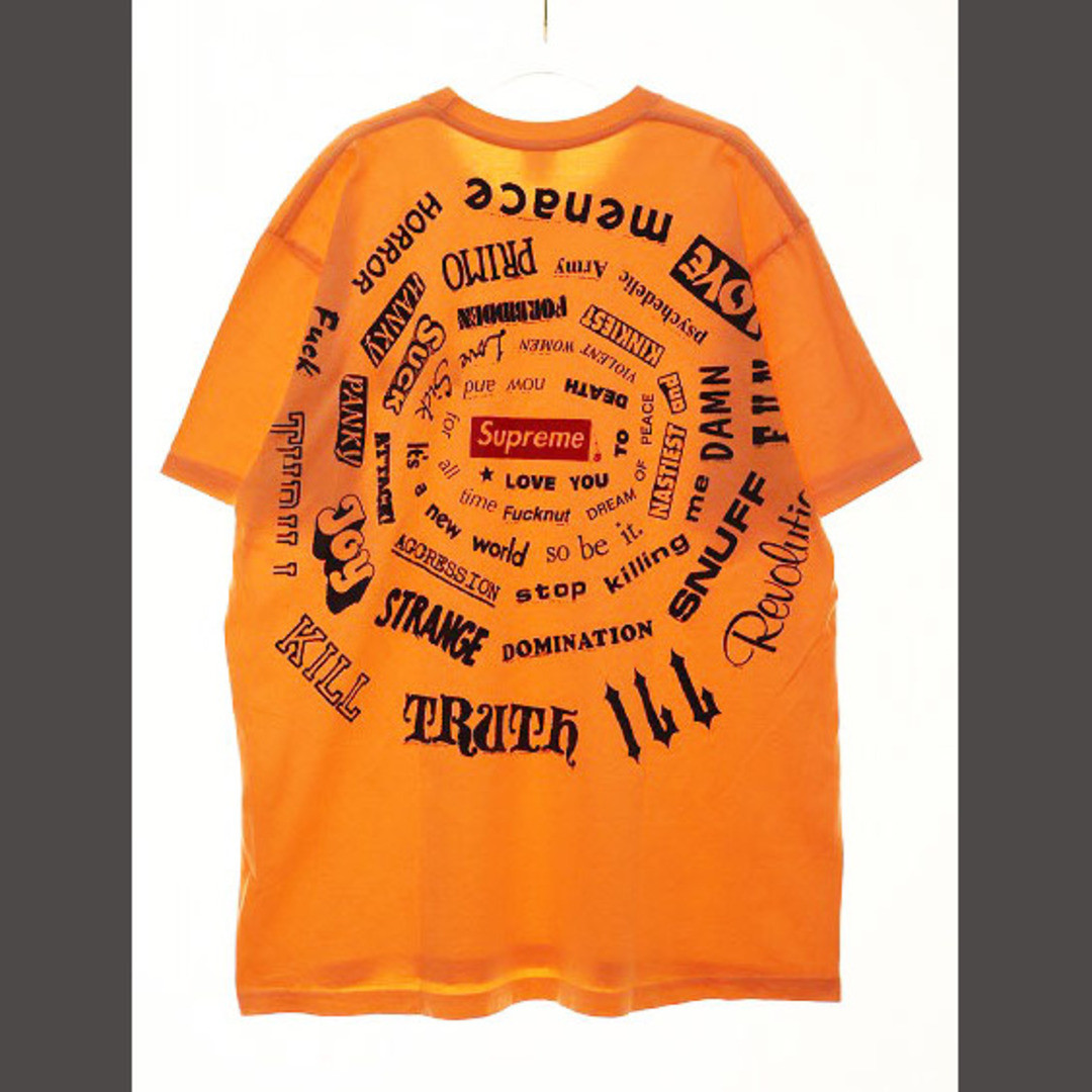 Supreme 21SS SPIRAL TEE PEACH XL Size Logo T Shirt Short