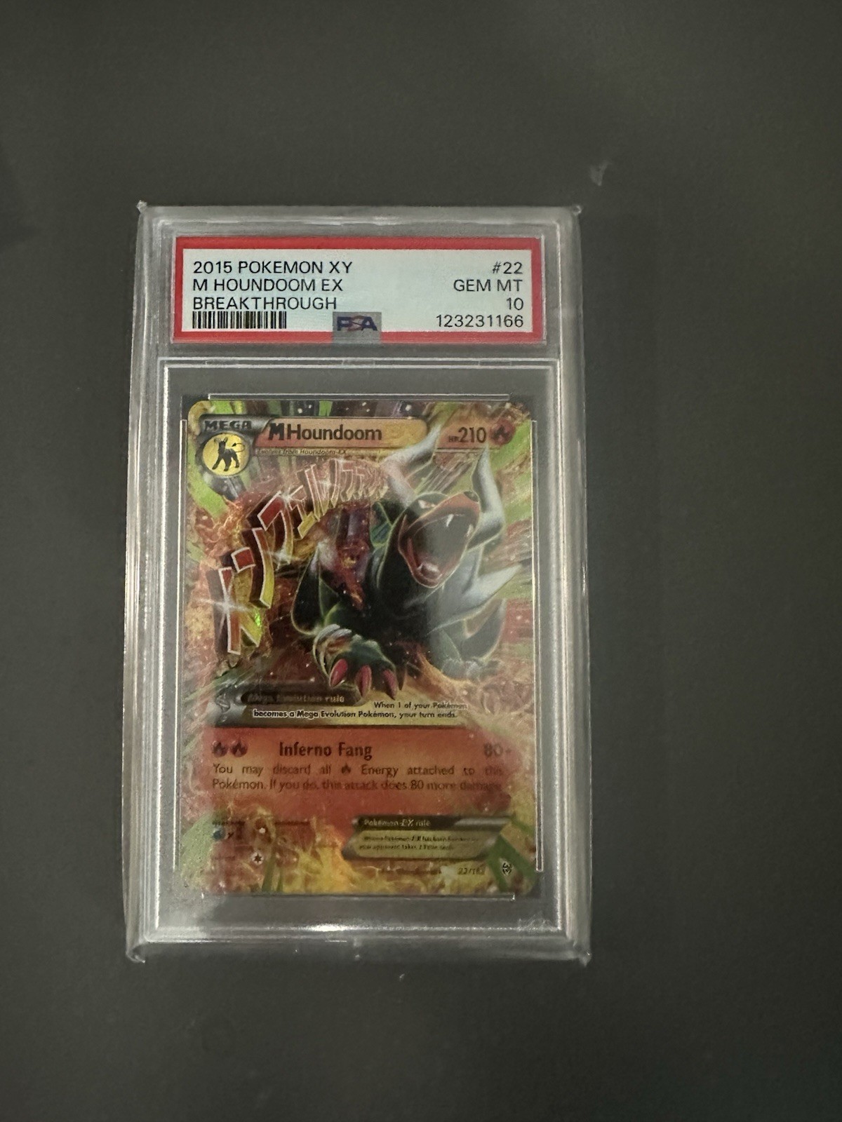 Pokémon M Houndoom EX Breakthrough 22/162 Ultra Rare Holo PSA 10 Mega EX