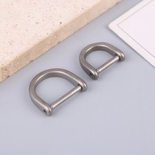 Titanium D Ring Key Shackle Horseshoe Clasp For DIY Leather Key Organizer