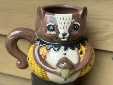 Johanna Parker Transpac Fall Chipmunk Squirrel Corn Halloween Thanksgiving Mug