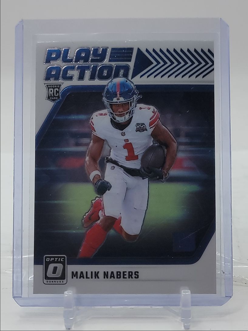 MALIK NABERS 2024 DONRUSS OPTIC PLAY ACTION ROOKIE GIANTS A RC Q5336