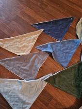 New Gender Neutral Muslin Burp Cloths Lot Triangle And Circle Cotton