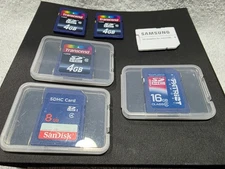 Lot of 5 - 36GB (Transcend / Patriot) Used Mixed Brands SDHC Memory Cards
