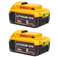 2 Pack Battery Replacement for DeWalt 20V 20 Volt 8.0Ah Max DCB200 DCB204-2