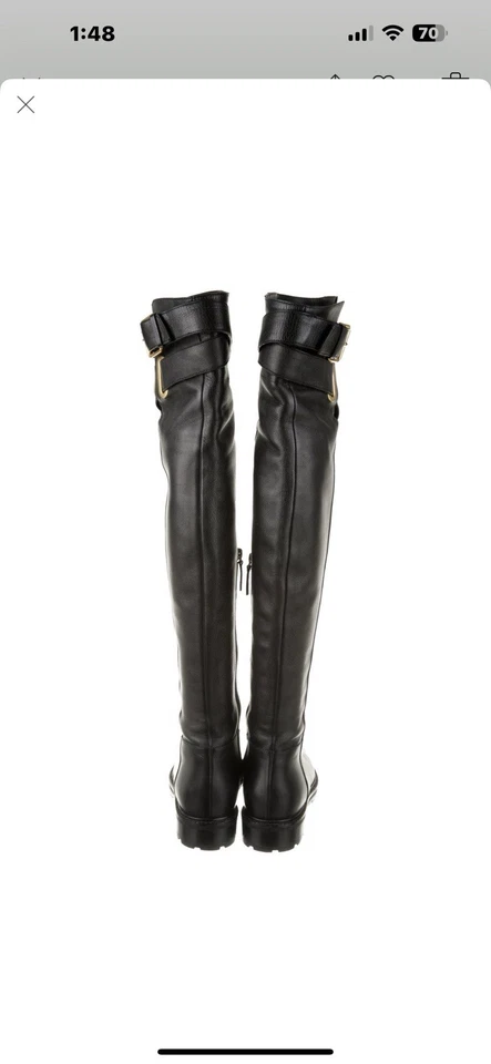 Botas de montar Valentino de cuero sobre la rodilla Foto 4 de 4