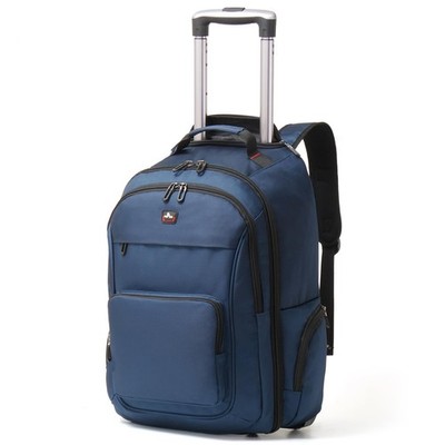 Wheeled Backpack, 40L 17.3 Inch Trolley Hand Luggage Laptop Travel Bag with ...