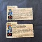 LOT OF 2 1982 HASBRO GI JOE COBRA THE ENEMY & OFFICER v1 FIGURE'S FILE CARDS