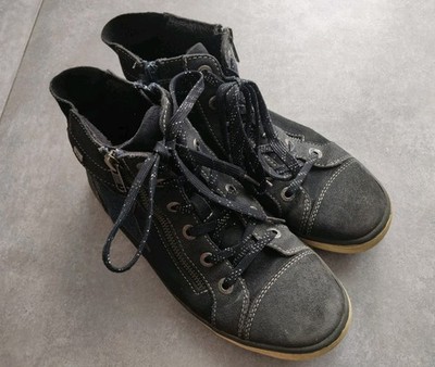 Lurchi hohe Halbschuhe in Blau mit Glitzer Stern, Gr. 37, Mädchen 